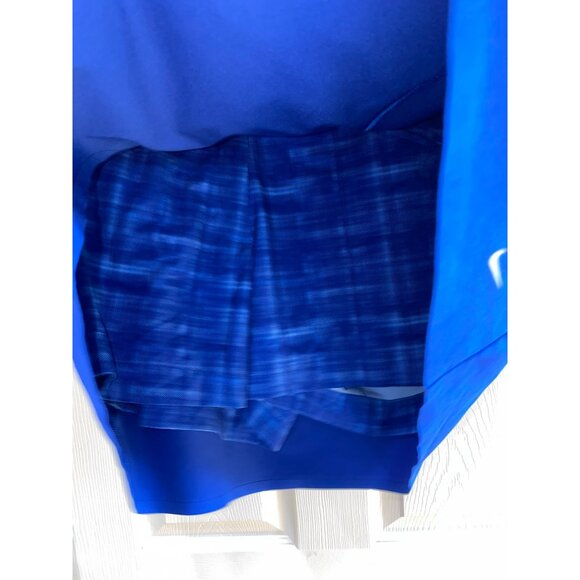 Nike Golf Womens Dri-Fit Blue Skort Size 12 With Plaid Tie Waist For Sports & Ca - Picture 4 of 8